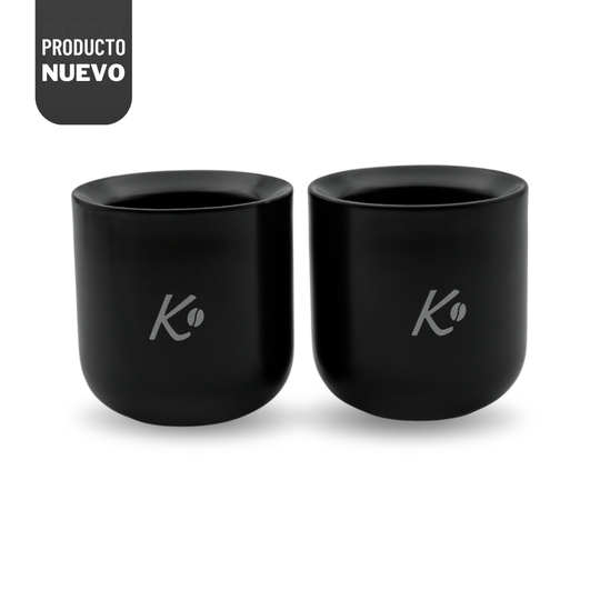 Set de 2 Vasos Espresso Señor K - Ceramica Negra 2x100ml