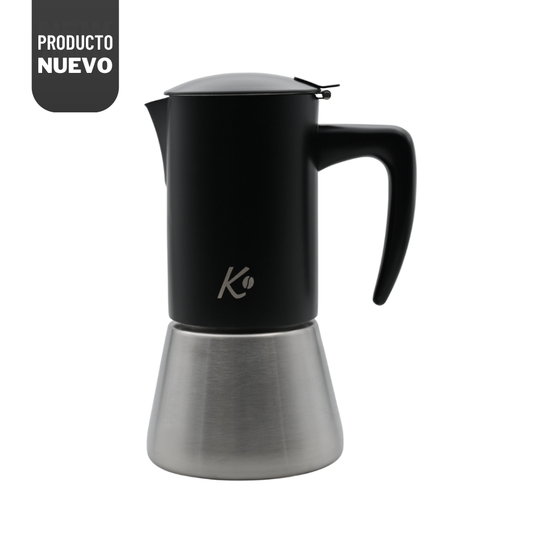 Cafetera Italiana Moka Señor K Black & Steel 500 ml