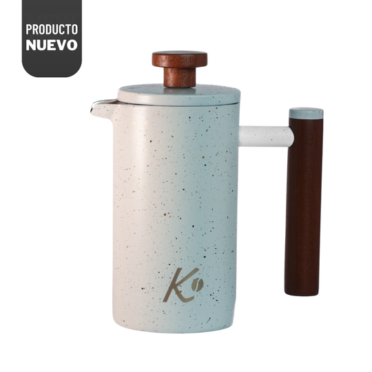 Cafetera Prensa Francesa Edición Blanco Moteado 300ml