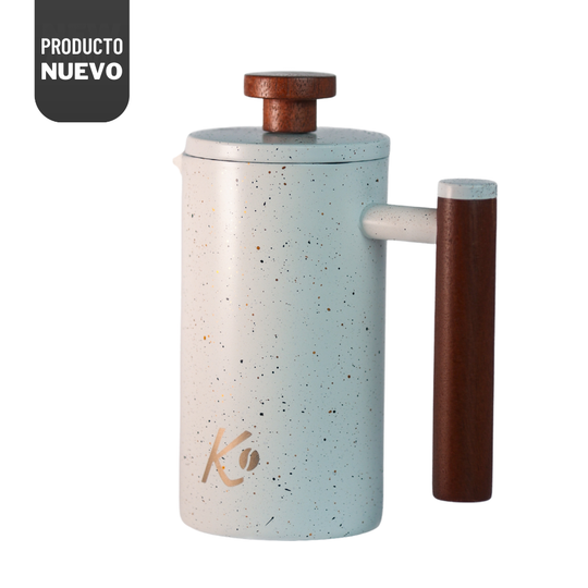 Cafetera Prensa Francesa Edición Blanco Moteado 300ml