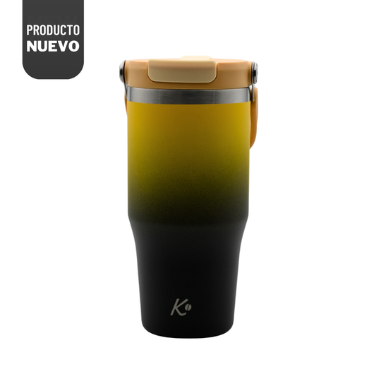 Termo Mug Nómada Señor K Acero Inoxidable - 750ml Amarillo/Negro