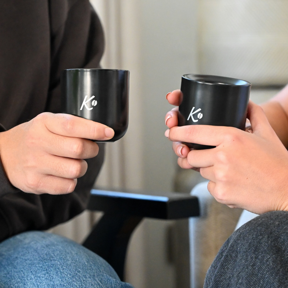 Set de 2 Vasos Espresso Señor K - Ceramica Negra 2x100ml