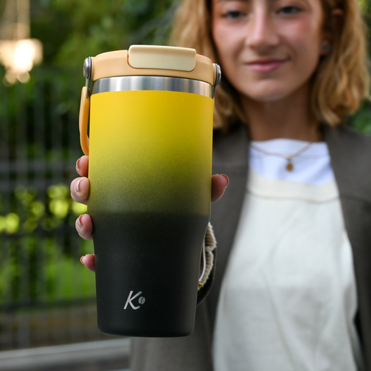 Termo Mug Nómada Señor K Acero Inoxidable - 750ml Amarillo/Negro