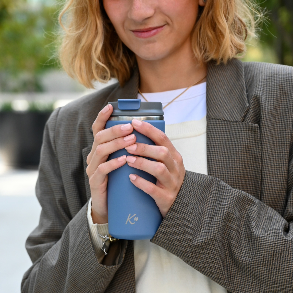 Mug Térmico Señor K Acero Inoxidable 350ml Azul Mate