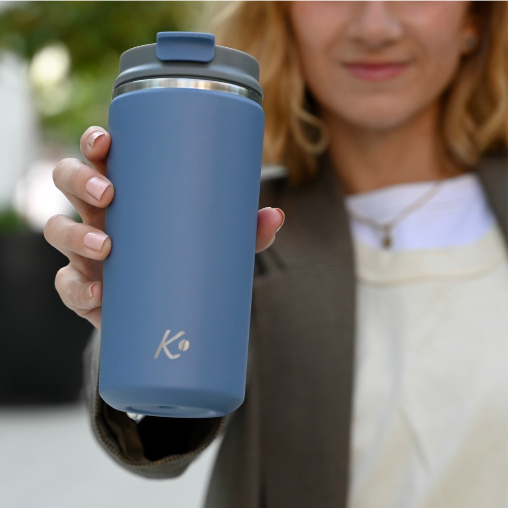 Mug Térmico Señor K Acero Inoxidable 350ml Azul Mate