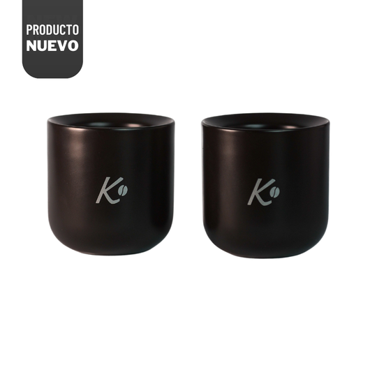 Set de 2 Vasos Espresso Señor K - Ceramica Negra 2x100ml