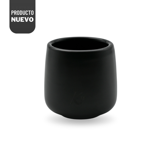 Taza Espresso Doble Pared Señor K Cerámica Negra 80ml