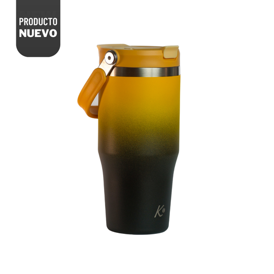 Termo Mug Nómada Señor K Acero Inoxidable - 750ml Amarillo/Negro
