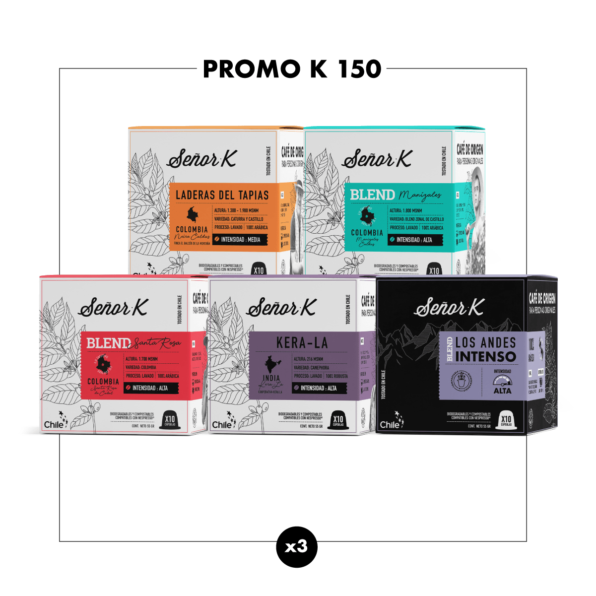 Promo K150 - 150 Cápsulas Para Nespresso® – Café Señor K