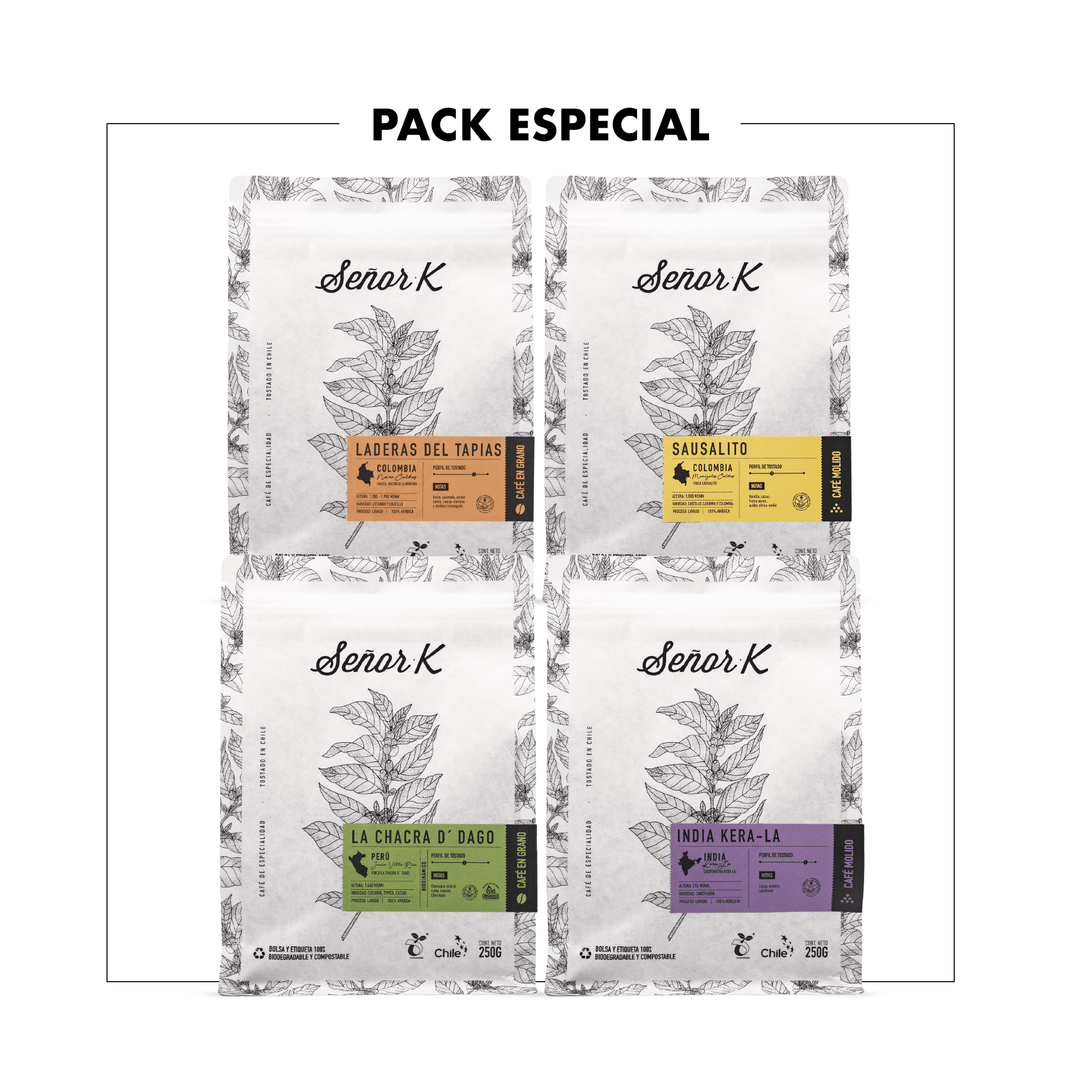 Pack Especial (Laderas de Tapias + Sausalito + La Chacra D´Dago + Kera La) | 4 Paquetes de 250G